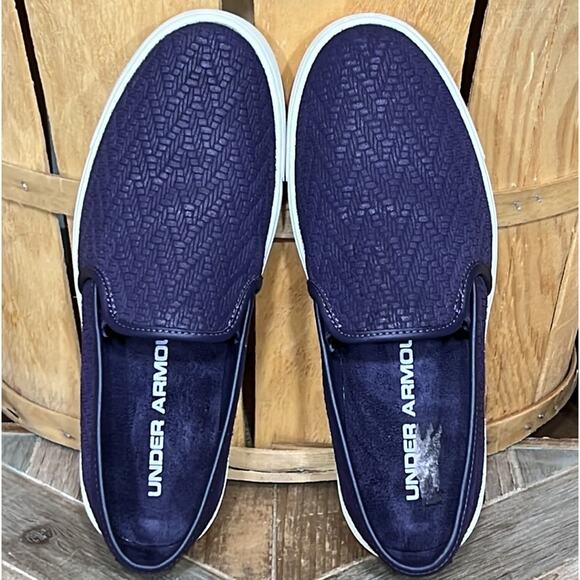 Under Armour DJ Purple Nubuck Leather Slip-On Sneakers Shoes Womens Size 6.5 - Picture 9 of 11